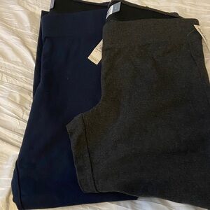 Old Navy Women's Leggings - Navy and Charcoal size Large NWT 2 pairs for $22